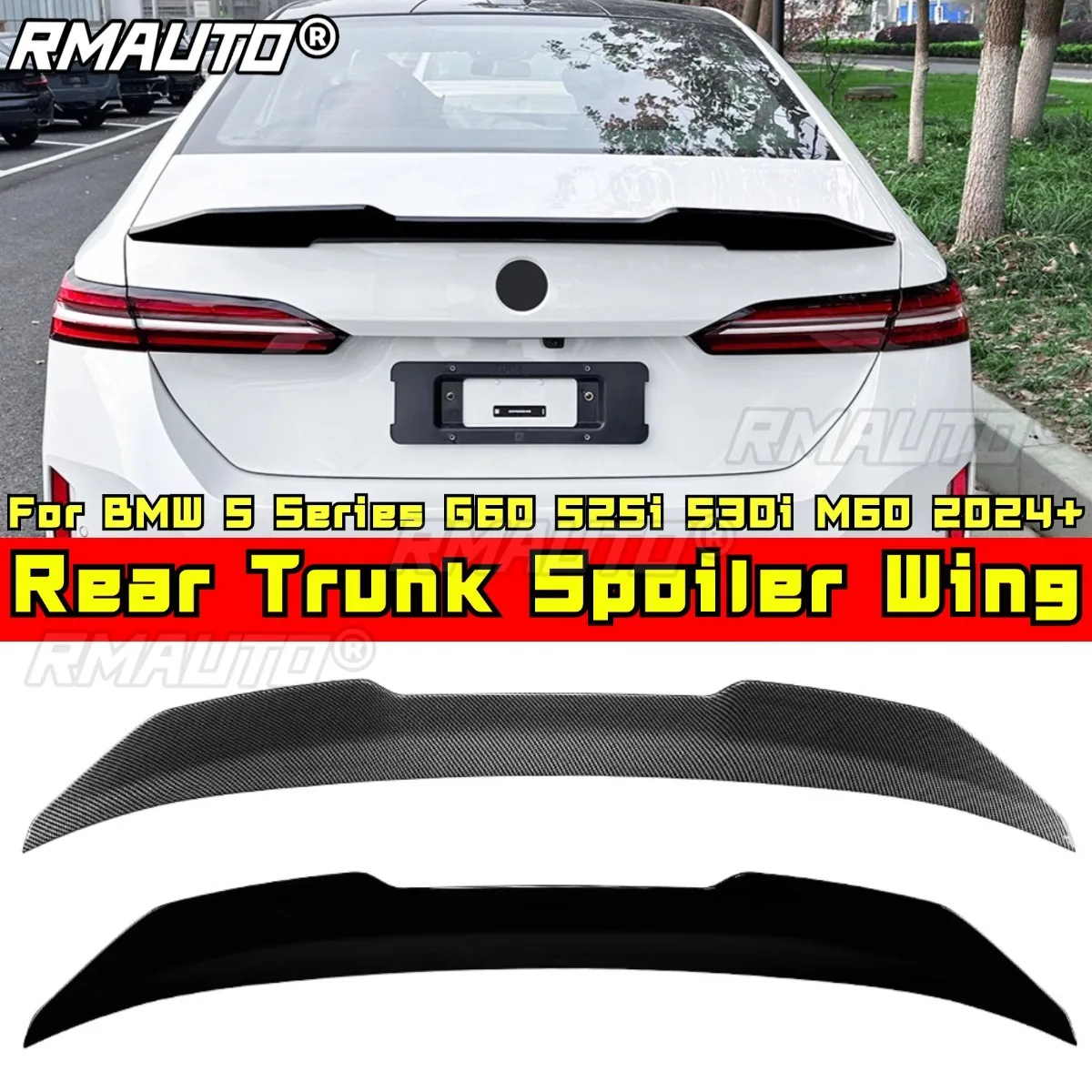 

For BMW 5 Series G60 525i 530i M60 Rear Trunk Spoiler Rear Wing for BMW 5 Series G60 525i 530i M60 2024+ Car Accessories