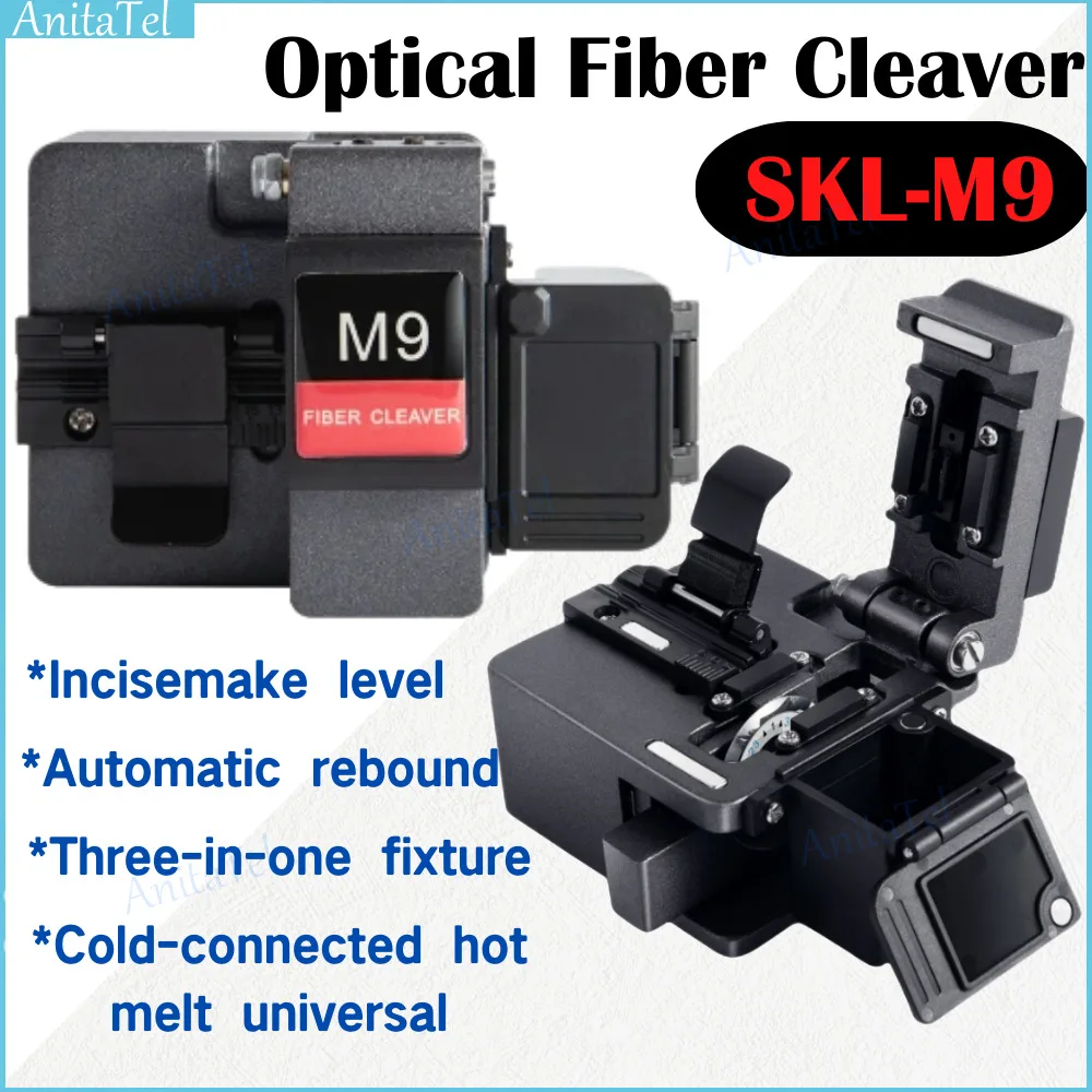 

SKL-M9 Fiber Optic cleaver NEW M9 Cable Cutting Knife FTTT Optical Knife Tools cutter High Precision Cleavers 16 surface blade