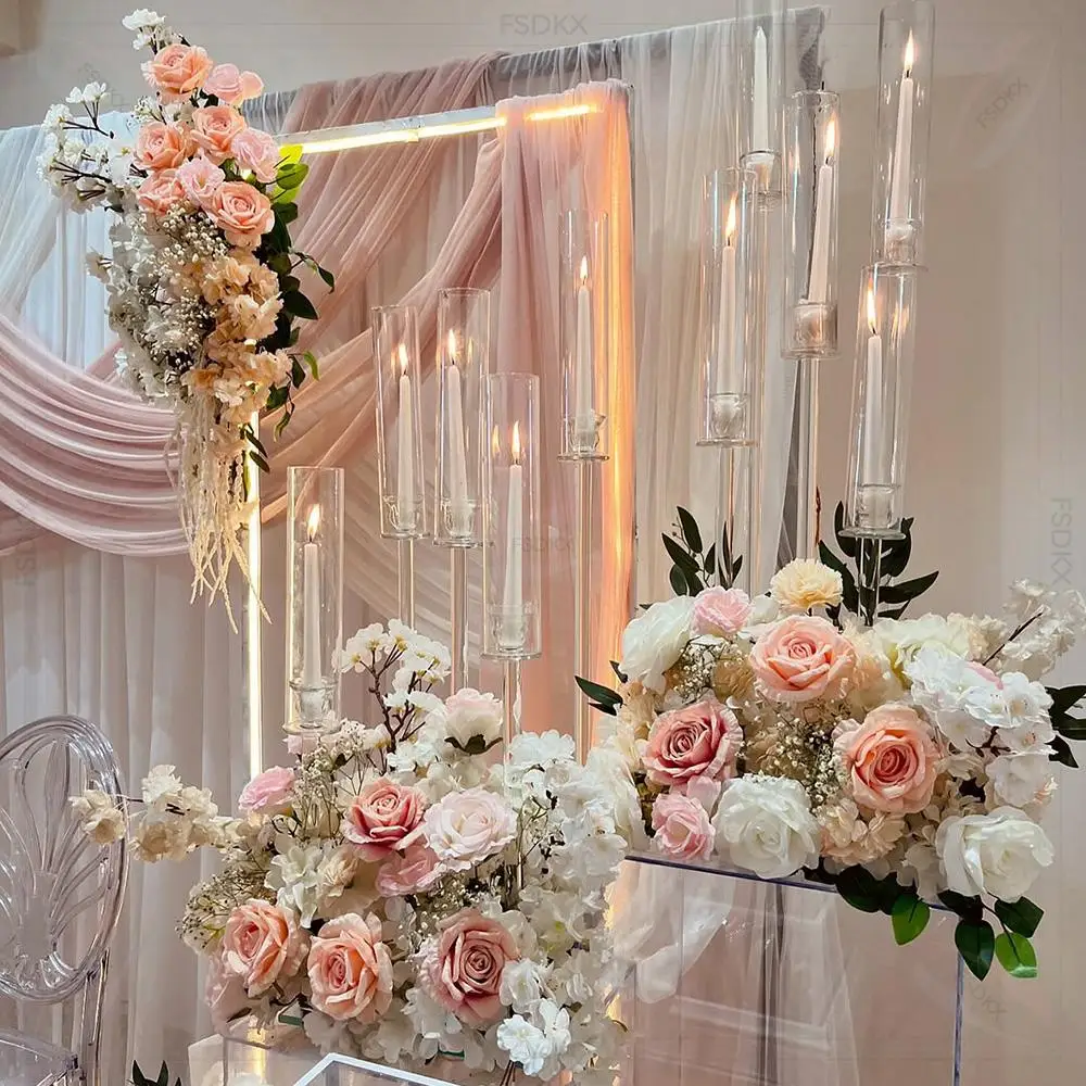 Hurtowe luksusowe, szyte na miarę białe zasłony, tła i kurtyny do dekoracji ślubnych.