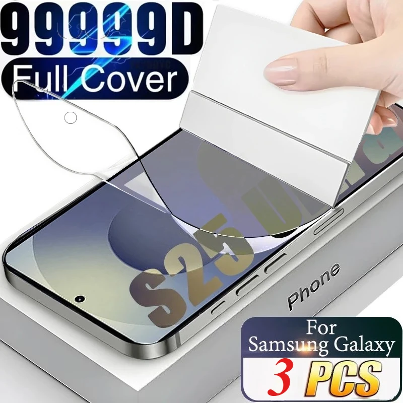 

1-3Pcs HD Screen Protector for Samsung Galaxy S25 Edge S24 S23 S22 S26 S20 FE Note20 10 Plus Ultra Hydrogel Film Cover Not Glass