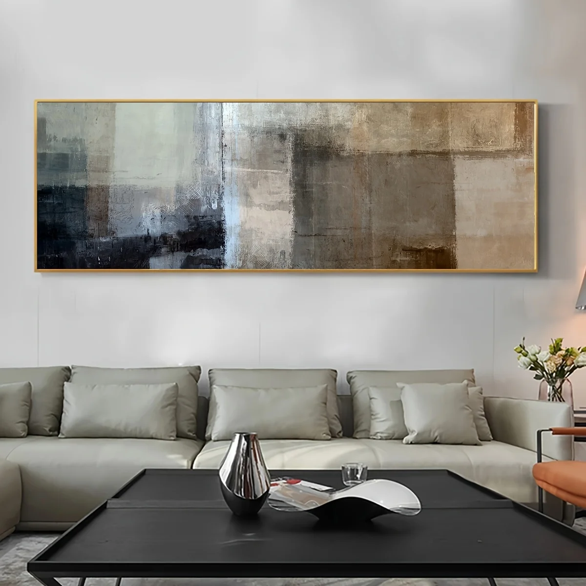 Modern Minimalist Wall Art Large Size Abstract Color Block HD Canvas Oil Paintings Posters Prints Home Bedroom Living Room Decor