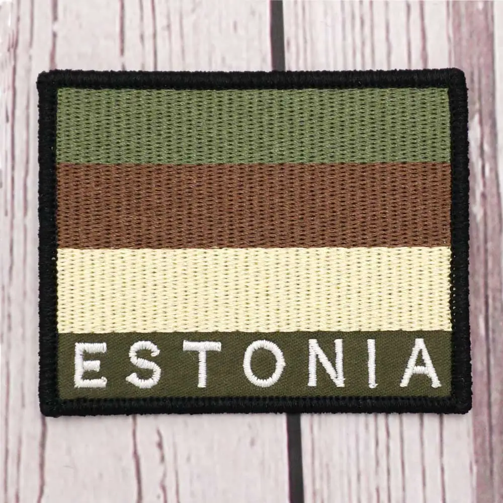 Estonia  patch   Embroidered Patch Hook & Loop Sew on Embroidery Military Badge