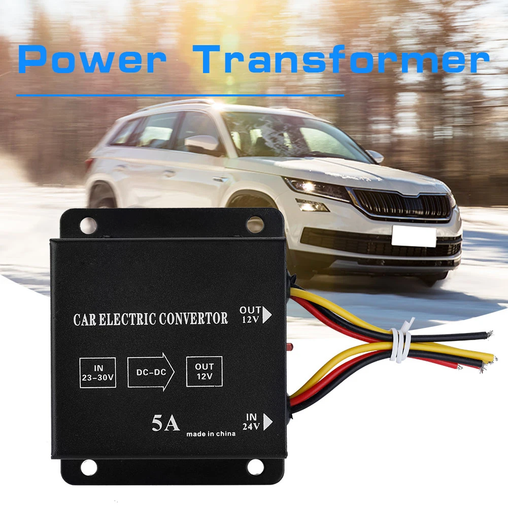 Car Truck DC 24V to 12V Power Converter Electric Inverter Voltage Reducer Step Down Transformer DC 24V to 12V Power Converter