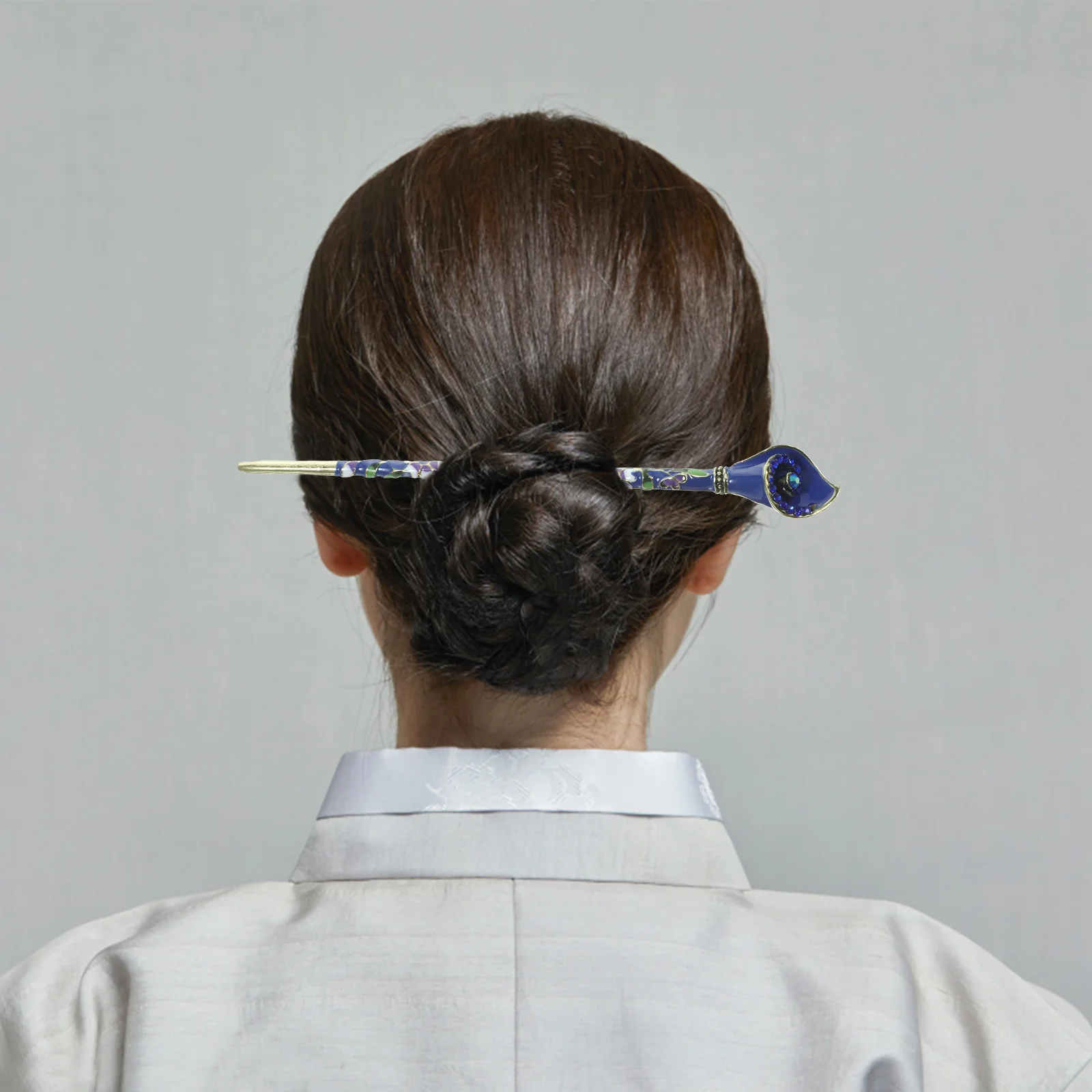 

Cloisonne Hairpin Women Retro Hair Accessories Durable Alloy Hair Stick Material DIY Hairstyle Party Celebration