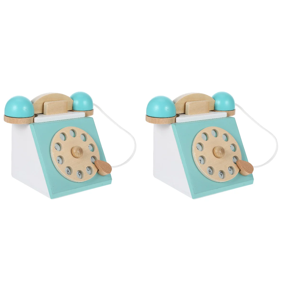 

2 Count Telephone Turntable Mushroom Toy Early Education Model Parent-child