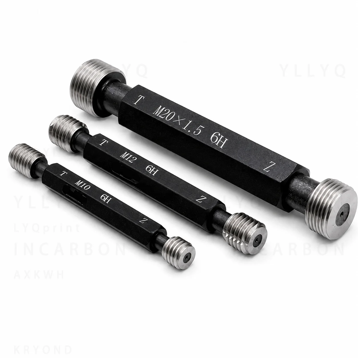 1PCS M2-M16 Metric Fine Thread Plug Gauge Steel Precision Internal Thread Measuring Tool for CNC Machining Inspection