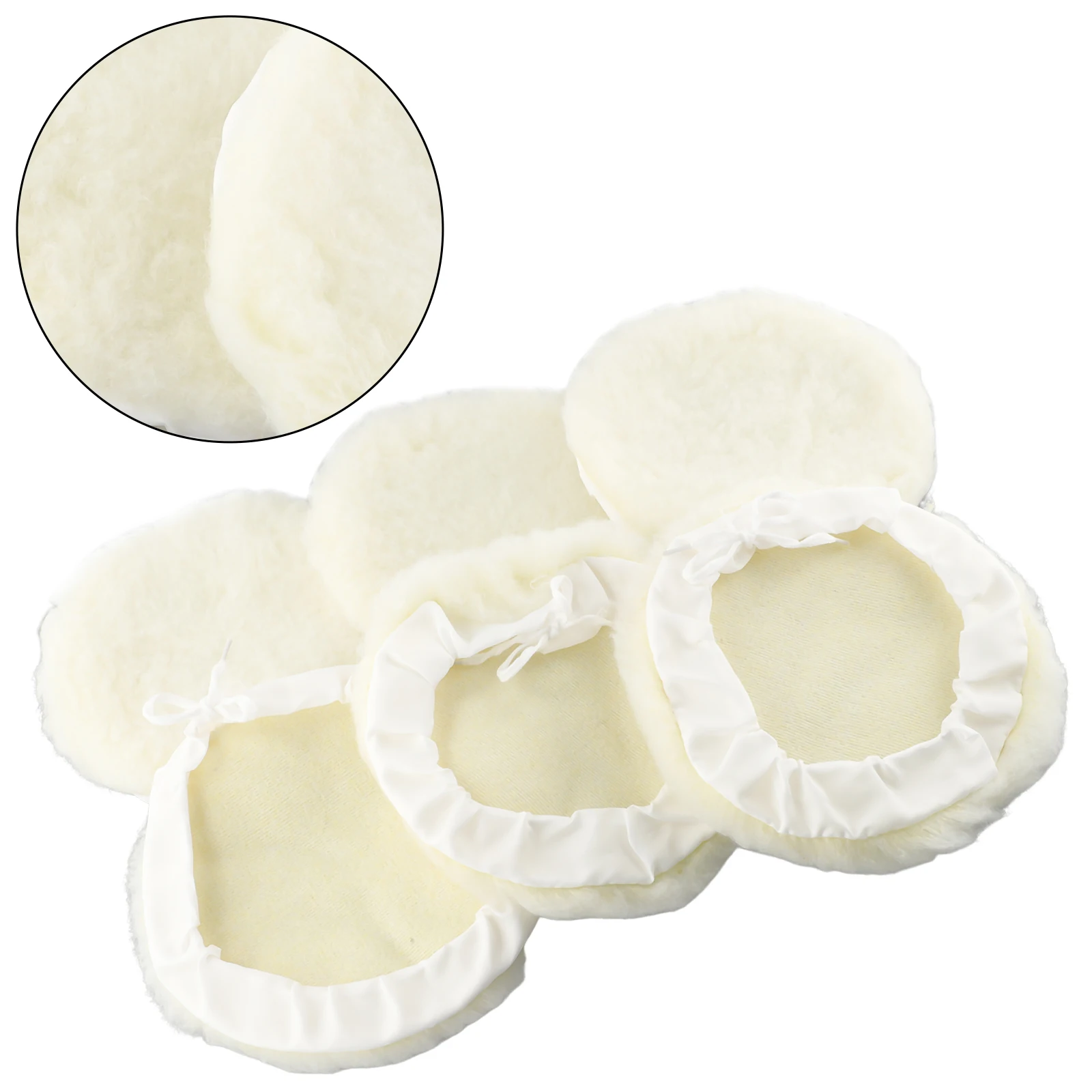 Part 6Pcs 7inch Pad Wheel Pad 6Pcs 7inch Bonnet Buffer Buffing Lambs Parts Polisher Polishing Tools Replacement