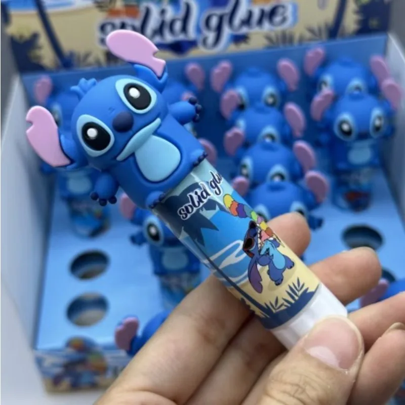 Disney Stitch твердый клей милый мультфильм Лило и Стич аниме Kawaii вращающиеся однотонные детские студенческие канцелярские принадлежности ручной работы школьные принадлежности