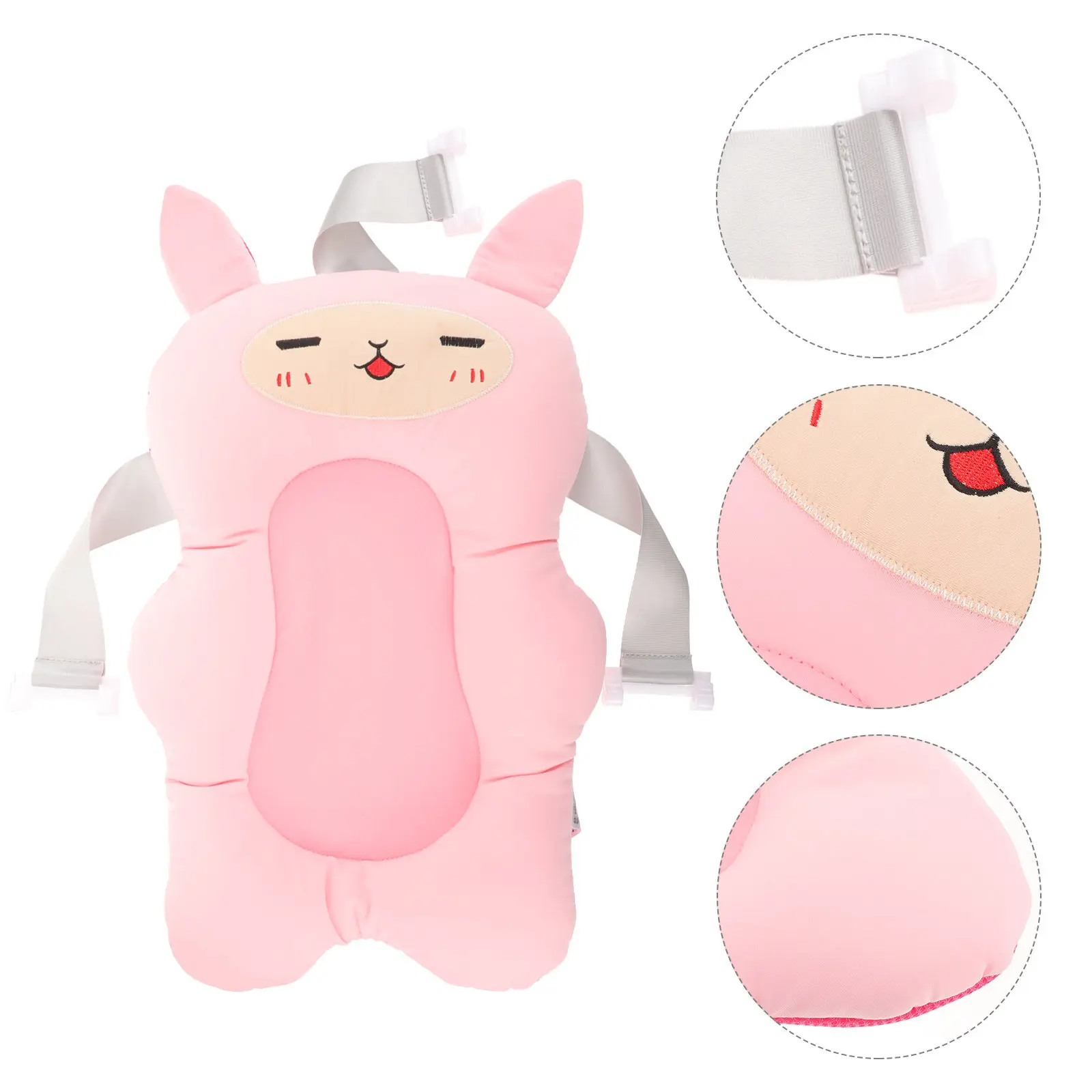 

Baby Bath Mat Cartoon Rabbit Design Supple Non-Skid Infant Shower Cushion Newborn Bathtub Pad Safe Floating Bath Seat Support