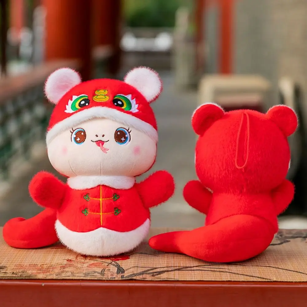 Czapka z głową tygrysa Rok Węża Bóg Bogactwa Szczęście Bogactwo Rok Węża Maskotka Miękki Chiński Styl Szczęśliwe Pluszaki Węża