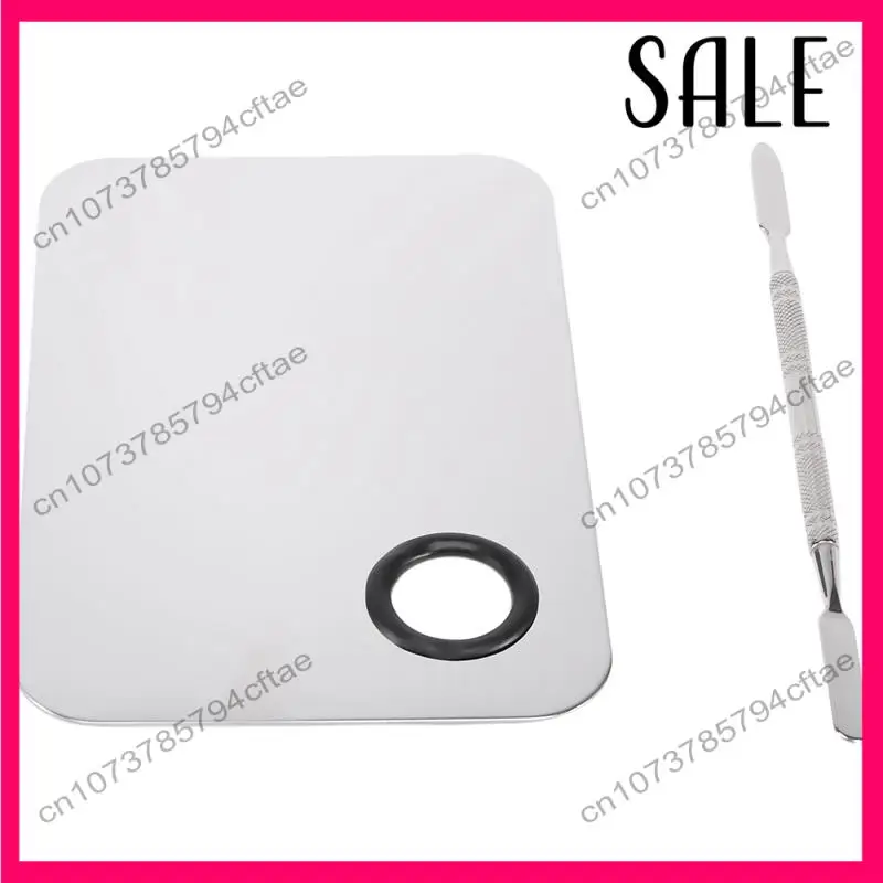 

-A12R Professional Makeup Palette Tray Mixed Make Up Stainless Steel Liquid Foundation Palette Watercolor Art Makeup Tools