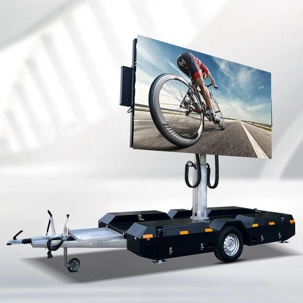 Outdoor Full Color Big Size Mobile Trailer Advertising LED Screen HD P5 for Airport Use