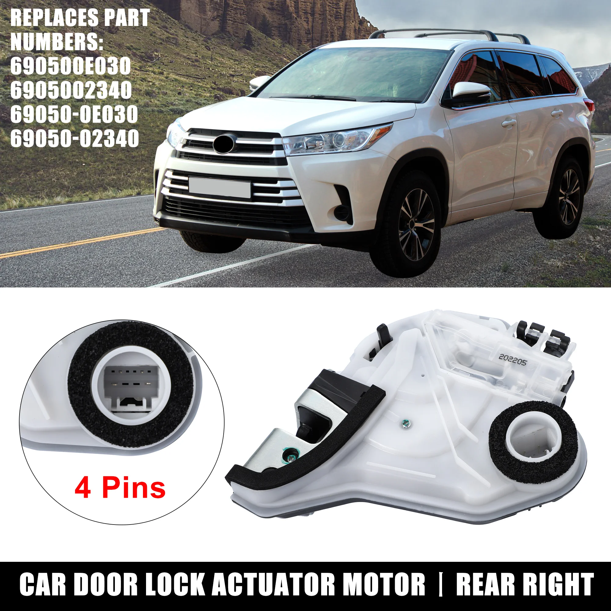 

Мотор привода замка задней правой двери Uxcell для Toyota Sienna 2015-2018 690500E030