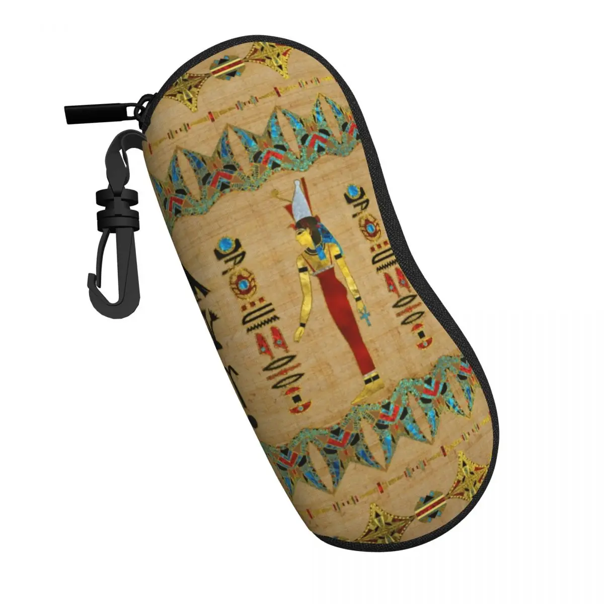 Custom Egyptian Mut Symbol Shell Glasses Case Unisex Travel Ancient Egypt Eyeglasses Case Sunglasses Protector Box