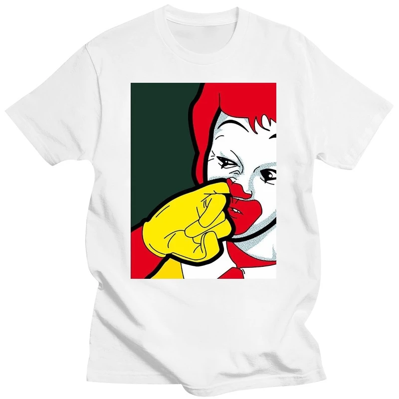 Ronald Mcdonald Nose Picking Clown Parody Funny Pop Art Mens Tshirt Tee Top Al73 Cartoon T Shirt Men Fashion New Unisex