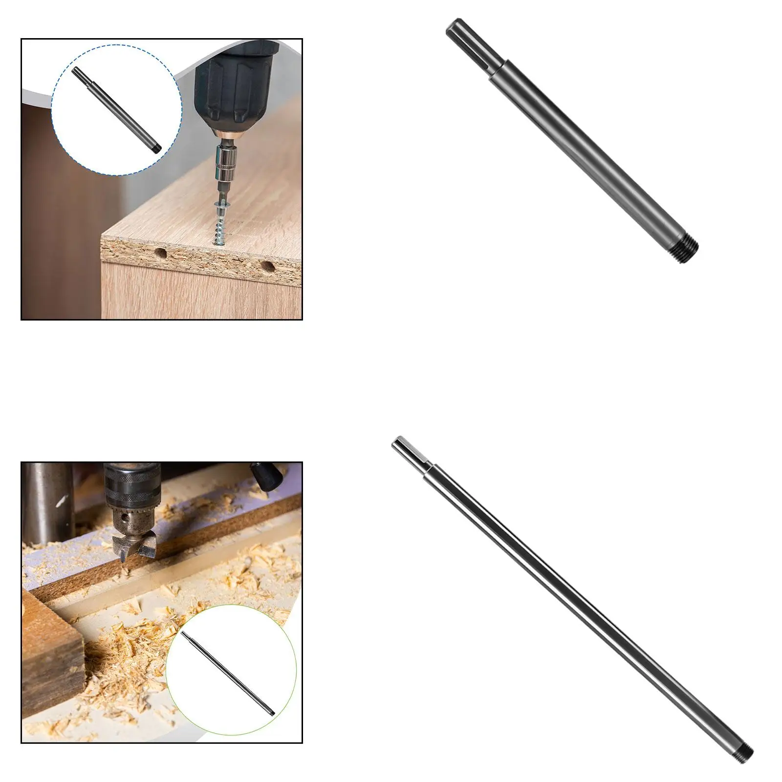 

Reusable Chrome Vanadium Drill Bit Extender Double Screw Lock for Wood and Carpentry