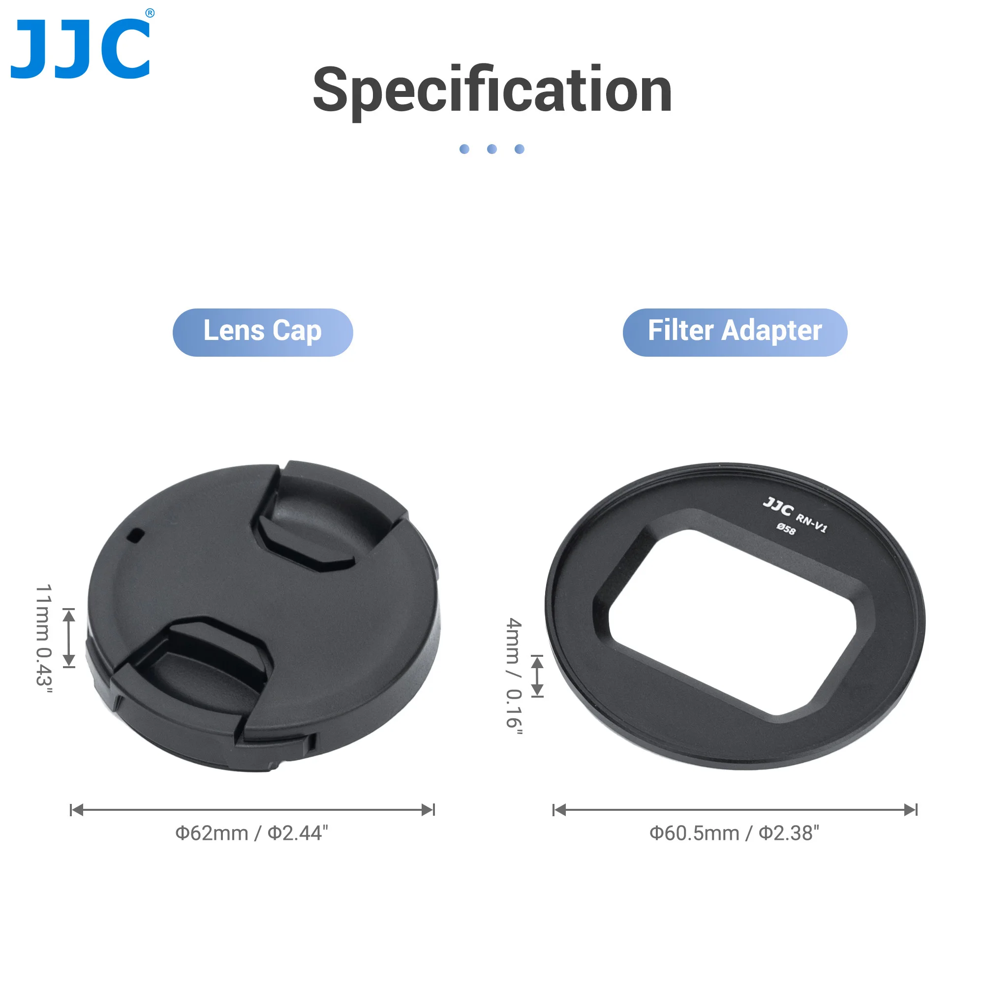 Adapter filtra ze stopu aluminium JJC do aparatu Canon PowerShot V1 z osłoną obiektywu, zabezpieczającą przed zarysowaniami i pyłem. — zdjęcie produktu 6