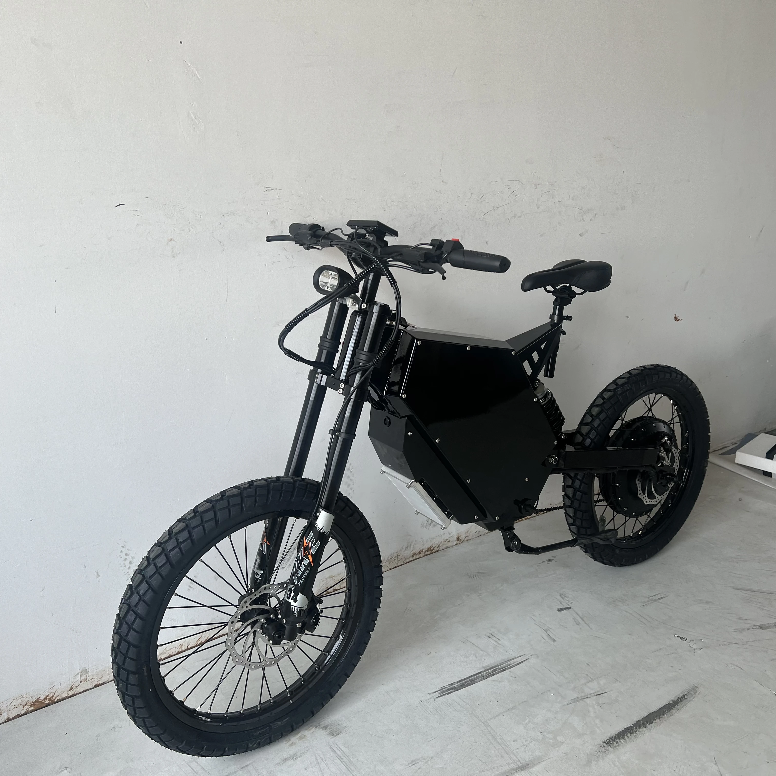 Electric 72v 75Ah Battery Off-Road Mountain Bicycle 3000W-15000W Range Steel Frame Electric Bike