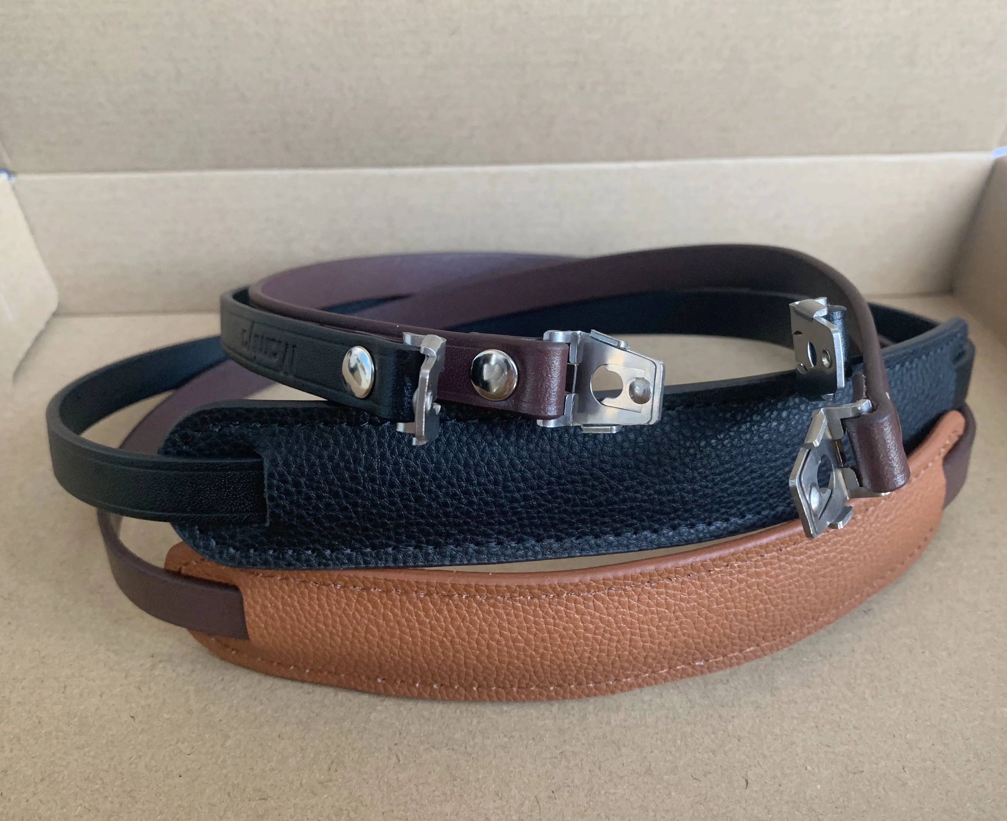 

Leather Neck Shoulder Strap F/ Mamiya M645 1000S C220F C330 C330S Padded Brown Black
