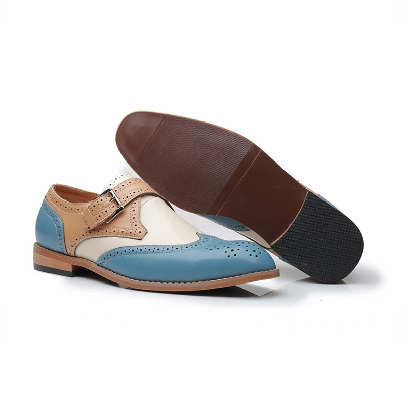 Carved Brogues Shoes Men Fashion Wedding Party Dress Shoes Italian Designer Male Drivng Formal Shoe Leather Slip on Mens Oxfords