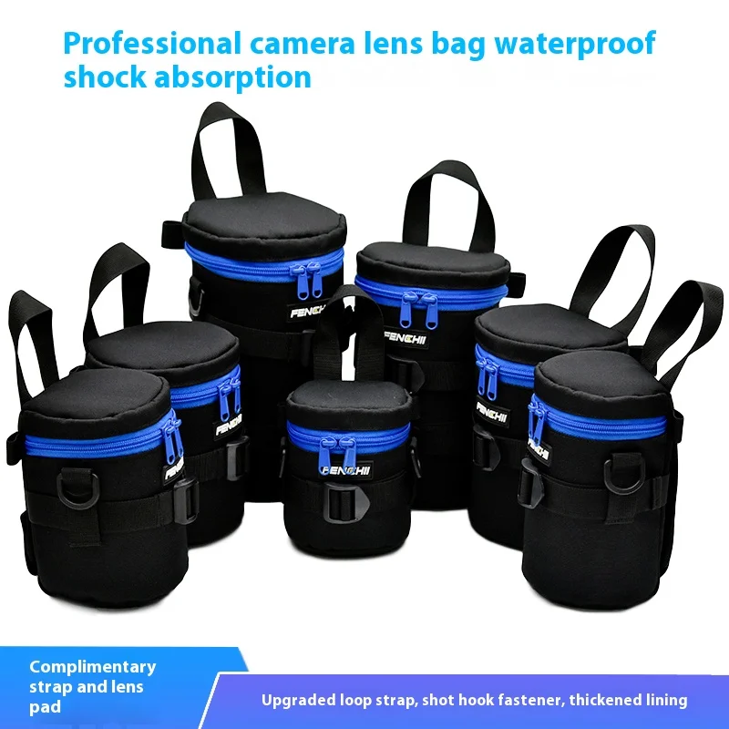 Roadfisher Waterproof Camera Lens Bag Case Pouch Cover Insert Fit Canon Nikon Sony Pentax Tamron Sigma Fuji 70-200mm 85mm 18-55