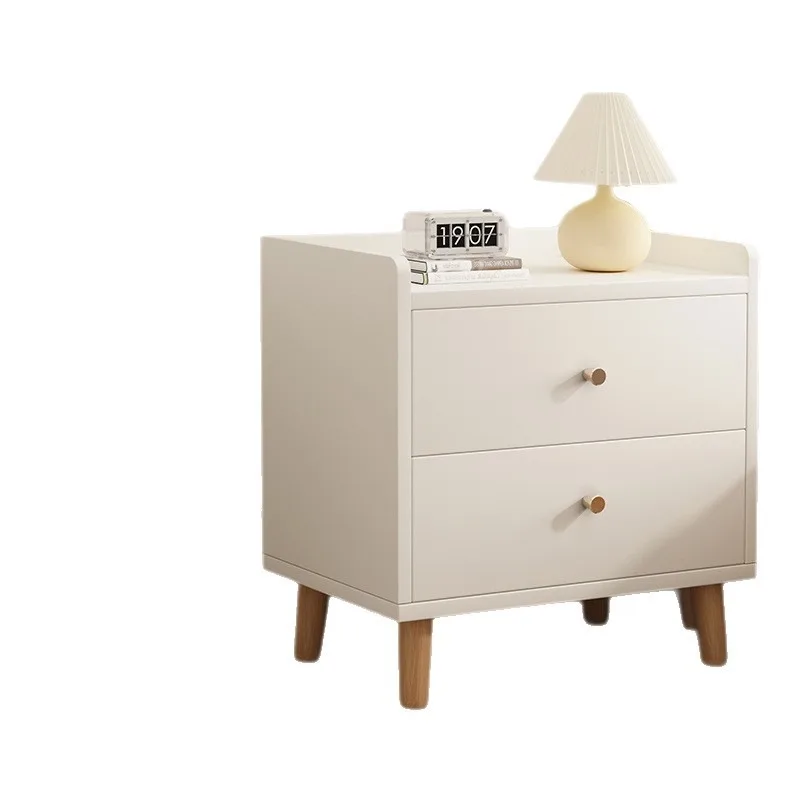 

Скандинавская прикроватная тумбочка из цельного дерева, бытовая простая маленькая современная стойка, простой шкафчик для хранения, прикроватная тумбочка для спальни