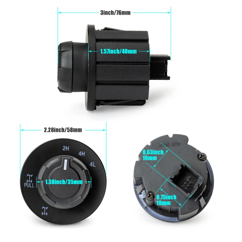 AAA+ 4x4 4WD Control E-Locker Override Switch Knob For 09-14 Ford F-150 AL3Z14B166BA