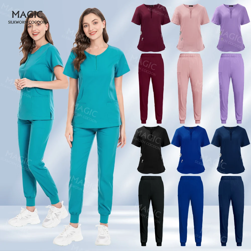 Uniformes médicos para sala de operaciones, conjuntos de cirugía para clínica Dental, accesorios de enfermera, ropa de trabajo médica para mujer,