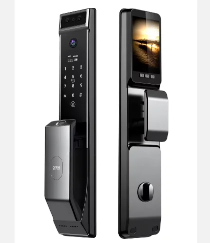 Smart Keyless Digital Fingerprint Biometric Keyless Entry For Wood Door 3D Face Recognition Password With Biome