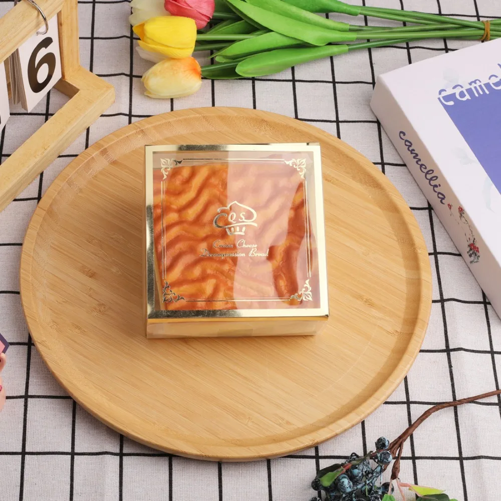 Simulação engraçada comida cozida pitada croissant puffs pu sobremesa em forma de squeeze criativo macio lento rebote adultos