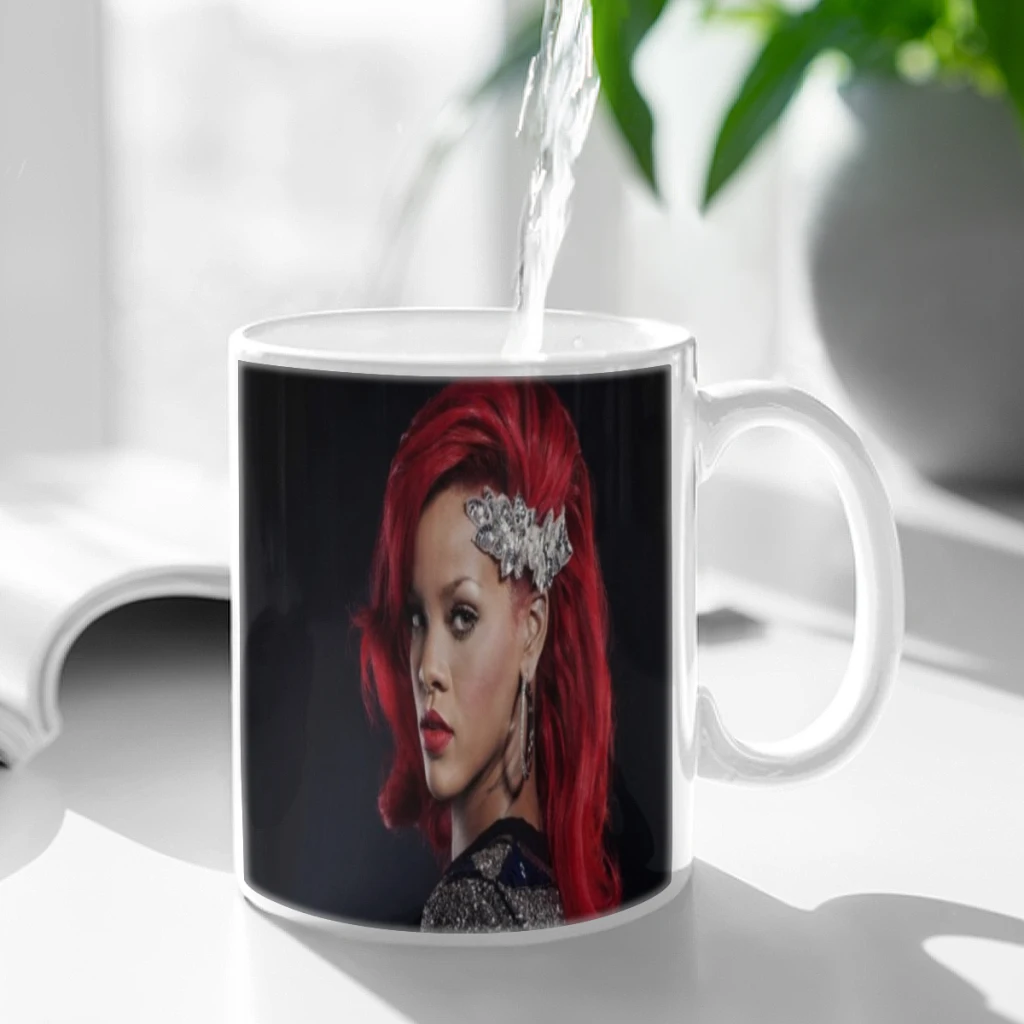 Singer R-RIHANNA Coffee Mug 11oz Fun Ceramic Coffee Tea Cocoa Cup Handle Tea Drink Cup