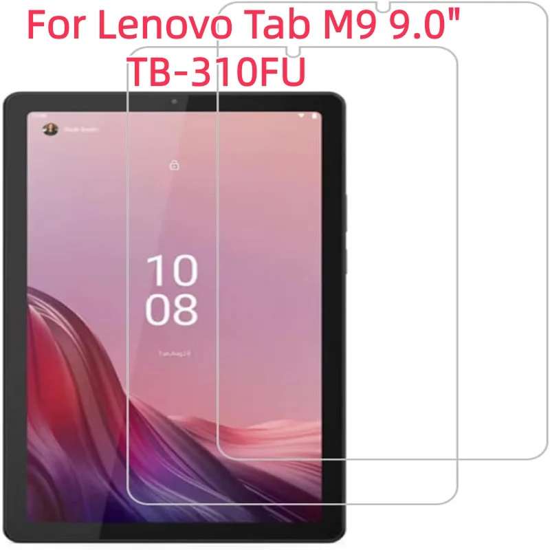 2PCS 9H Tempered Glass Tablet Screen Protector For Lenovo Tab M9 9.0 Inch TB-310FU Anti-Scratch Anti Fingerprint Protective Film