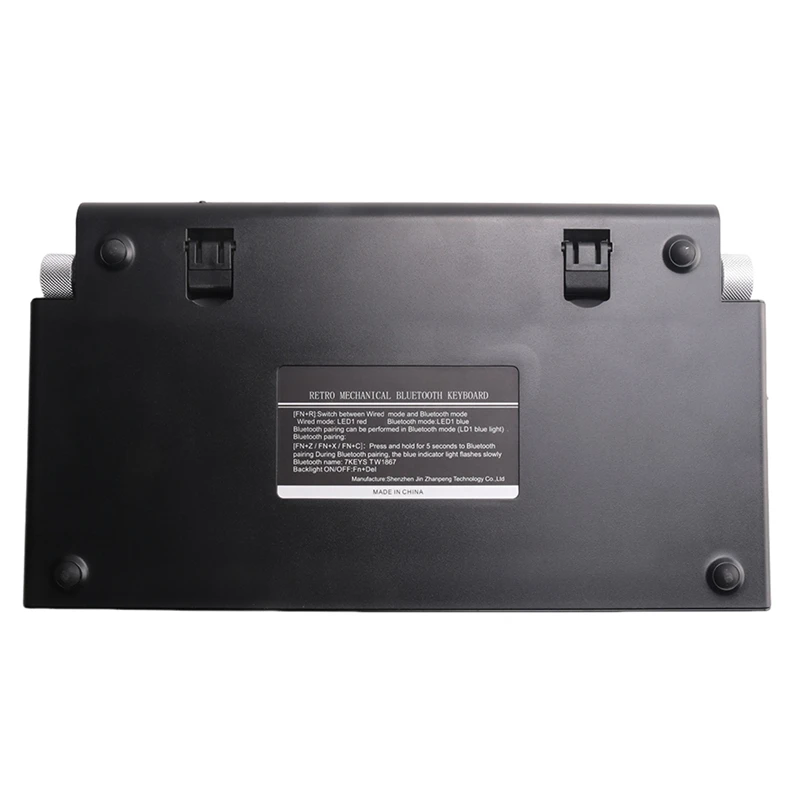 Teclado de máquina de escribir Retro, teclado inalámbrico Bluetooth, teclas Punk mecánicas USB para PC de escritorio/portátil/teléfono