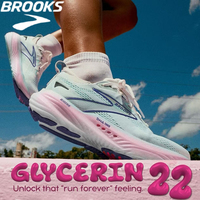 Official Brooks Glycerin 22 Men's Shoes Cushioned Sports Running Shoes Women's Professional Running Shoes Marathon Casual Shoes