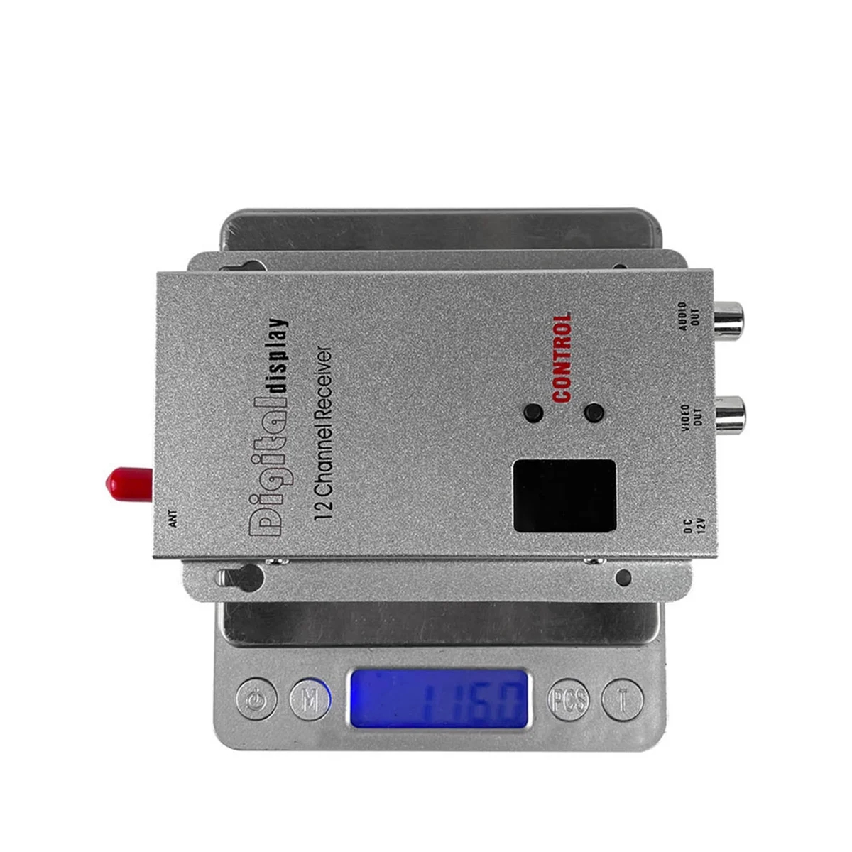 

ABJG-1.2G 1.5W FPV VRX Receiver+Antenna 12CH 1500Mw Audio Video Receiver for Long Range FPV Drone