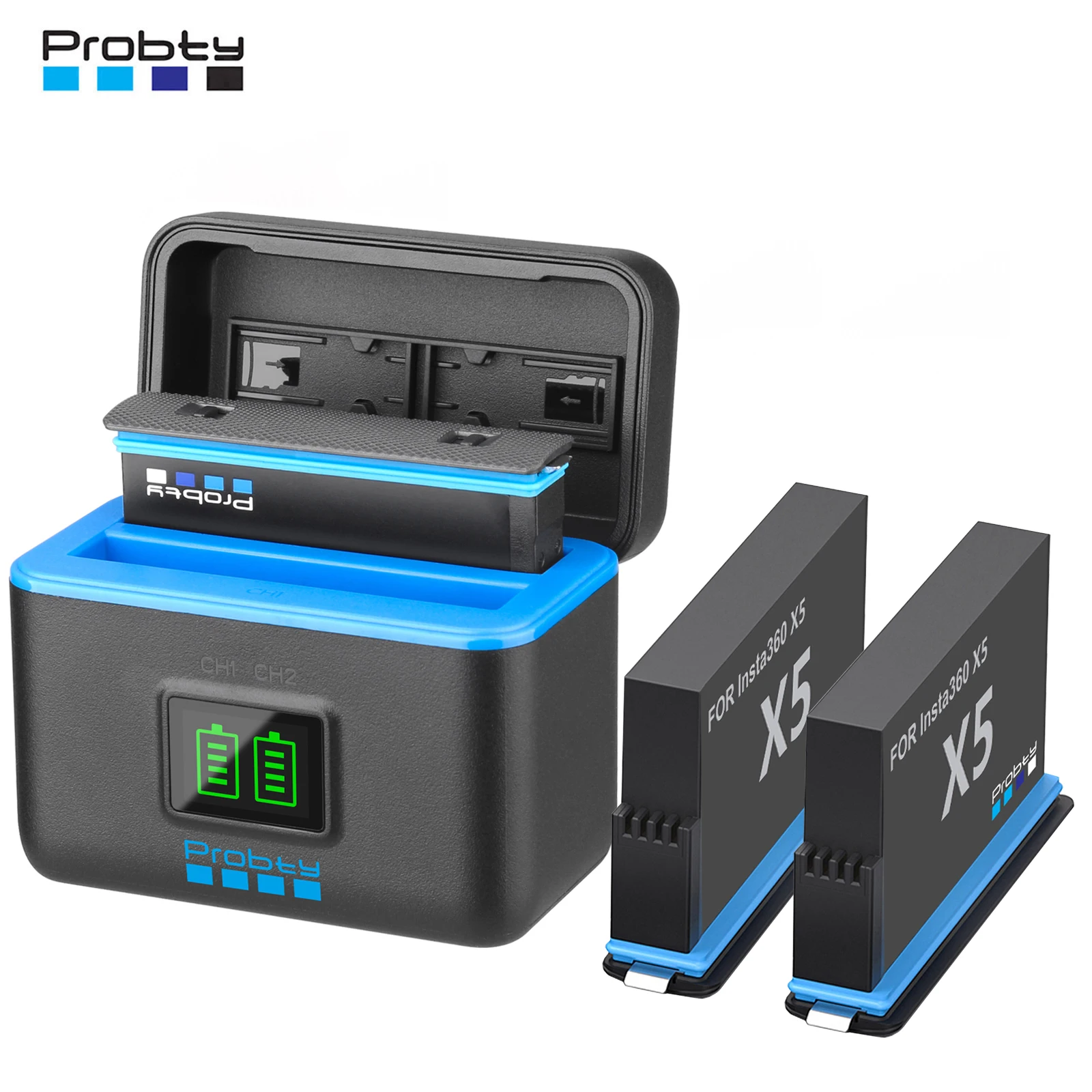 Probty For Insta360 X5 Battery 2850mAh Rechargeable Battery For Insta 360 X 5 Camera Accessories