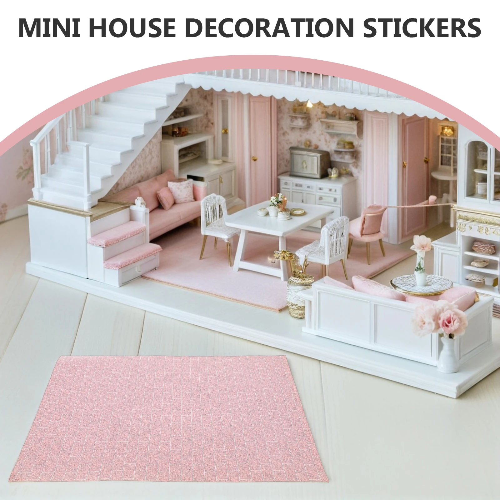 2 قطعة 1:12 دمية مصغرة خلفية الطوب الأحمر تصميم محكم ملصقات جدار DIY بها بنفسك لوازم ديكور المنزل مصغرة اكسسوارات