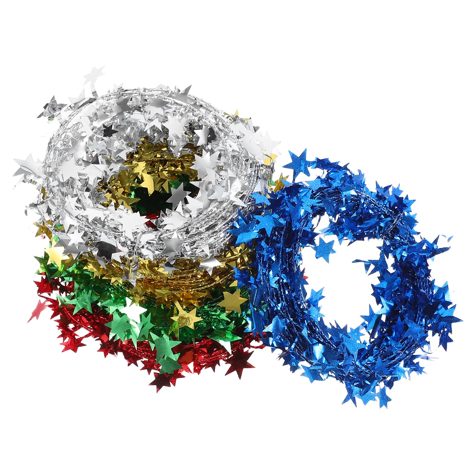 Tinsel Garland Decoration - Guirnalda de Estrellas Navideñas de 5