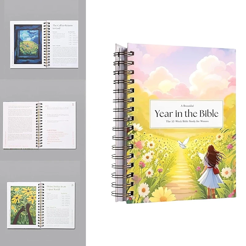 Spiral Bound A Beautiful Year In The Bible Daily Inspection And Reflection Portable Women A Year In The Bible Durable
