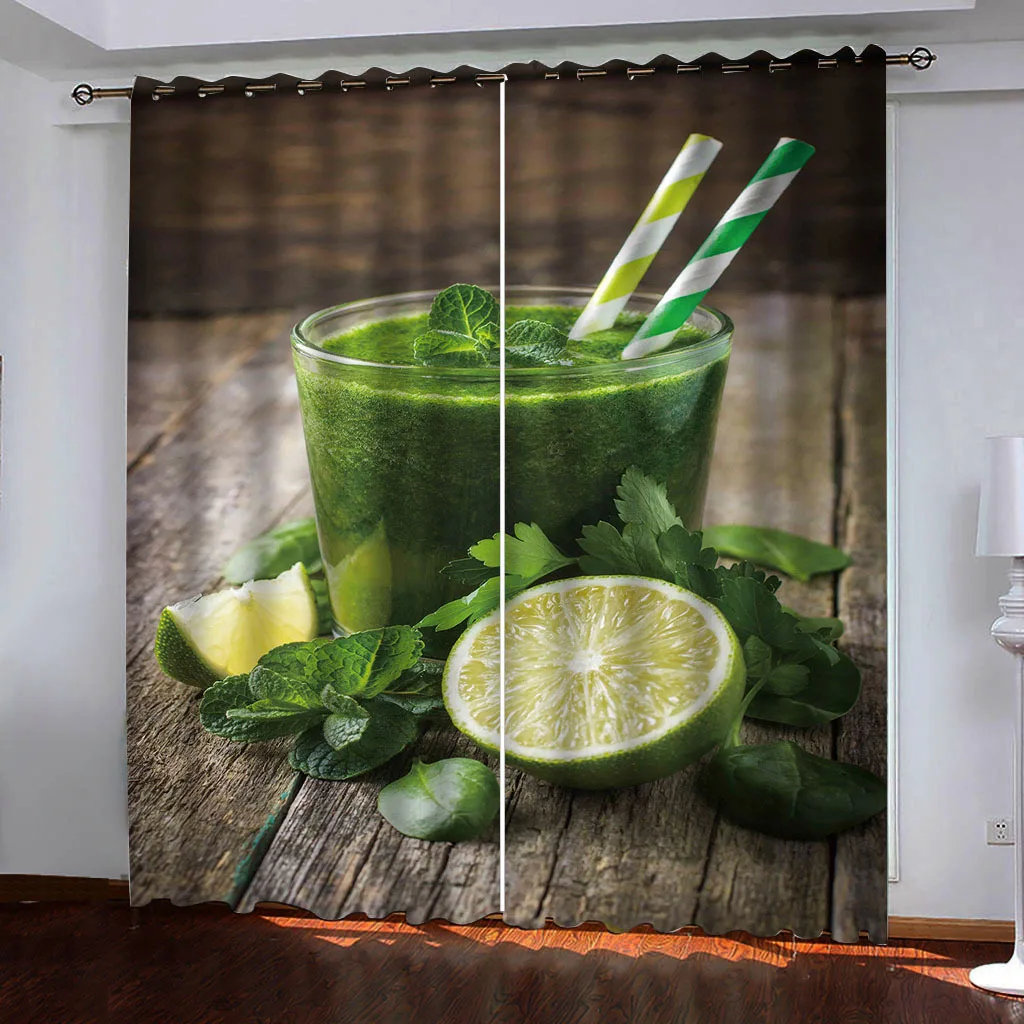 3D Printing Modern Fashion Home Decor food curtains 3D Shower Curtains Waterproof Bathroom Curtain