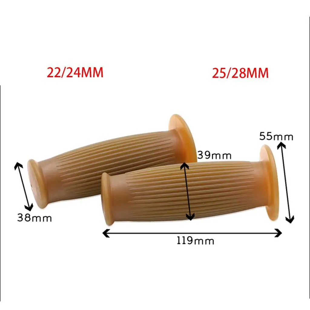 

Universal Motorcycle Handlebar Grips Anti Slip Rubber Retro Style Brake Clutch Lever Sleeves for Dirt Bike 22mm
