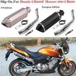 Slip On For Honda CB600F Hornet 600 CB600 Motorcycle Exhaust Escape Systems Middle Link Pipe Muffler Removable DB Killer