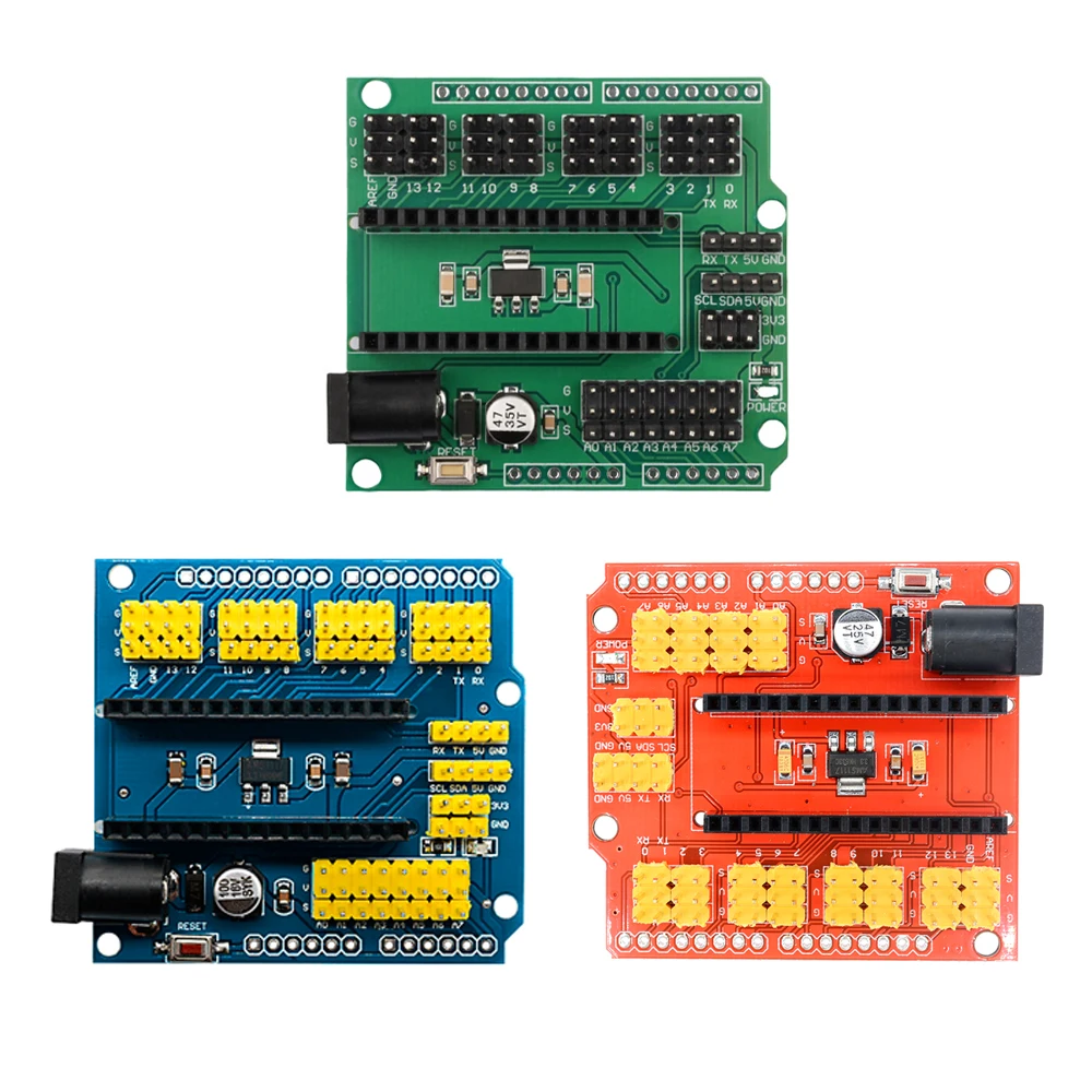 Nano Expansão Sensor Escudo Módulo, Development Board, Power Backplane para Arduino, R3, V3.0
