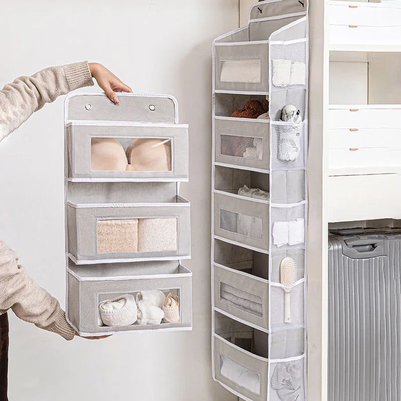 Home Hanging Five-layer Non-woven Hanging Bag Multi-layer Door Back Storage Bag Storage Sundries Storage Box