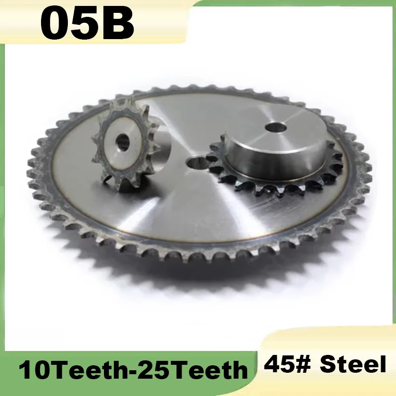 1Pcs 05B 45# Steel Chain Gear Industrial Drive Sprocket Wheel 10 11 12 13 14 15 16 17 18 19 20 21 22 23 24 25Teeth