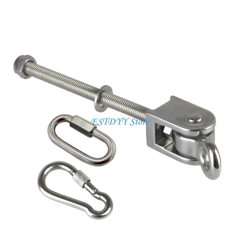 G6DE Heavy Duty Bearing Swing Hanger Rustproof Swing Hook Replacement Hammock Swing Hanger Carabiner Hook Hammock Hardware