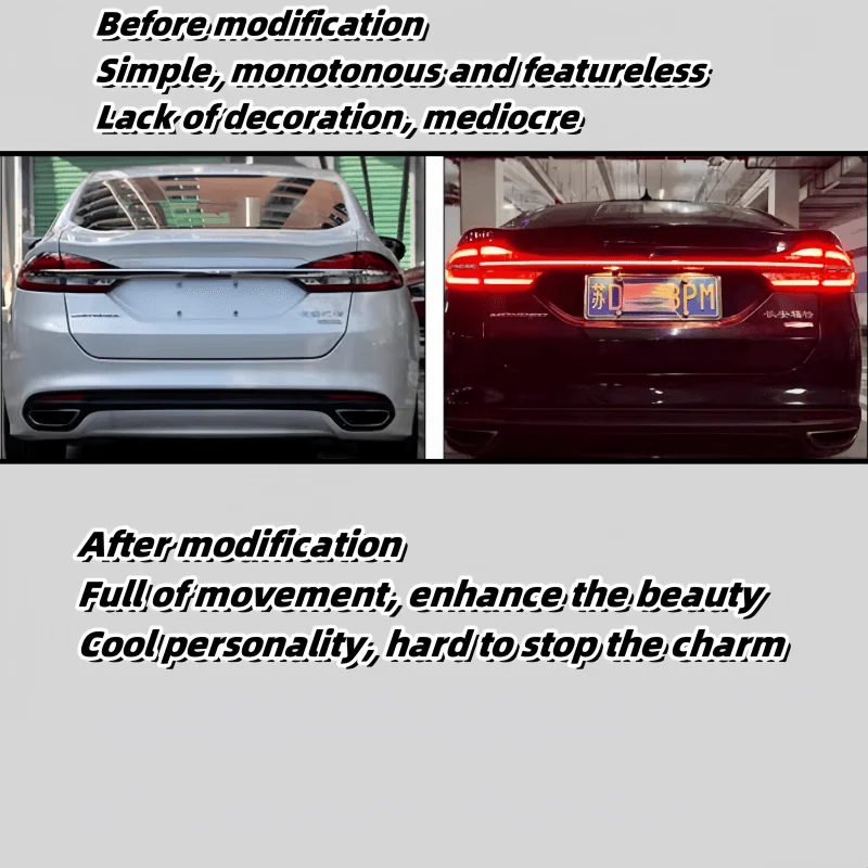 

ATGSA For Ford Mondeo 2014-2022 through taillight taillight retrofitted brake running light LED