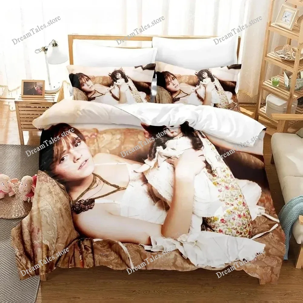 

Fashion 3D Print Bed Sheet Emma Watson Bedding Set Single Twin Full Queen King Size Bed Set Adult Kid Bedroom Duvetcover Sets