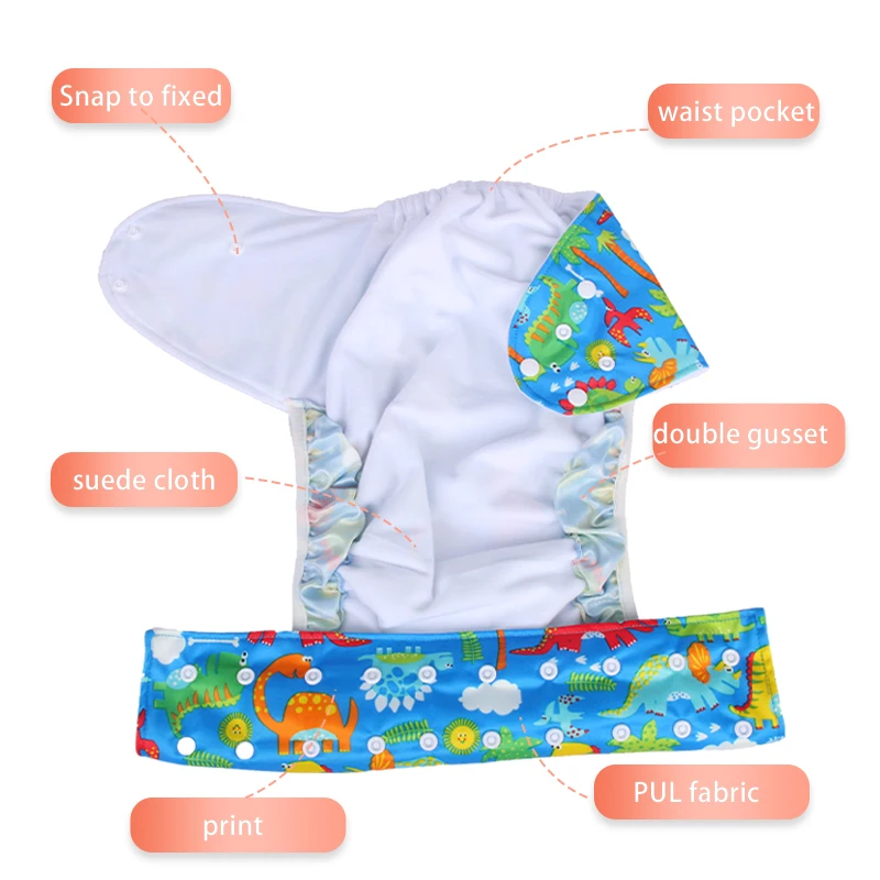 [Usurpon] 6-11Years L Size Children Diaper Older Baby Child Mesh Inner Cloth Nappy Printed Diaper