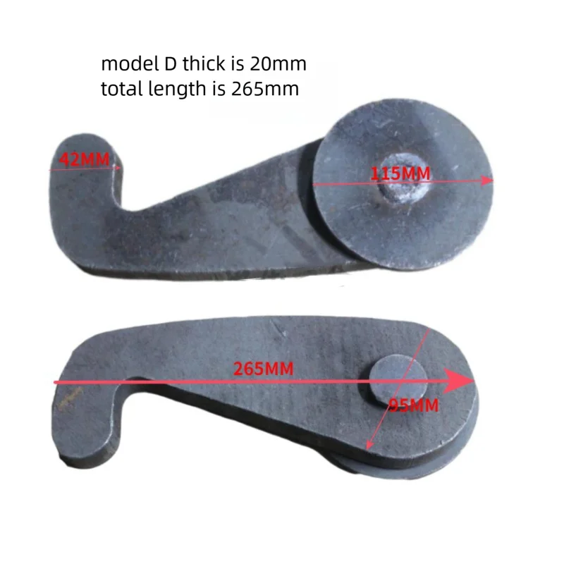 ダンプトラックの手動ロックフックチッピングバケット機械式リアフラップ安全フックスラグ土壌リアドアフック